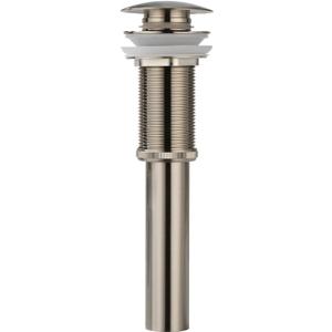 Lefton Pop-up Bathroom Sink Drain Stopper Without Overflow for Vessel Sink Lavotory Vanity, D01 (Brushed Nickel)