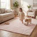 1.3" Thick Baby Play Mat 59x79 Plush Foam Mats for Baby (Pink) | Padded Memory Foam Waterproof Non-Slip Easy Care 100% Baby-Safe Materials, Tummy Time Crawling Playroom Living Room Nursery