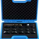 maXpeedingrods Parking Sensor Hole Punch Tool Lens Hole Maker, 17mm-32mm Lens Hole Cutter for Car Reverse Camera & Sensors, Car Radar Hole Cutting Aid, Heavy-Duty No-Drill Punch Kit, 17 Piece (Blue)