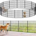 Metal Garden Fence 28 in x 35 ft, Outdoor Dog Fence with Stakes for Yard