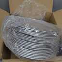 Jenatripom 25 Pack Serving Platters, 12” Disposable Aluminium Foil Serving Trays for Party & Buffet, Silver Embossed Foil Serving Dishes/Plates for Vegetable, Fruit, Cake, Cookies