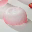 Glass Salad Bowl Irregular Lotus Flower Shape Serving Bowls, Mixing Nut Bowls for Kitchen Fruist, Snack, Dessert, and Ice Cream Candy Dishes (Crystal Gradient Pink, Medium)