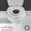 Mayfair NextStep2 Toilet Seat with Built-In Toddler Potty Training Seat, Slow Close, Easy Clean, Magnetic Removable Kids Seat, ROUND, Bone