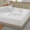 Lane Linen 100% Cotton Pillowcases, King Size, 2 Pillow Cases, Premium 450 Thread Count Sateen, Soft & Breathable White Pillow Covers