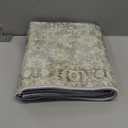 Sage Green Boho Hallway Runner 2x6, Low Pile Thin Entryway Runner 6ft, Kitchen Runner Rugs Non Skid Washable for Laundry Room Bedside Bathroom, Floral Moroccan Pattern with Opal Colors