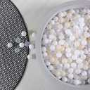 GOGOSO Ball Pit Balls Plastic Playballs for Baby Toddlers Kids Boys Girls Playhouse Decor Play Pool Fun Phthalate-Free BPA-Free Bath Toy White Beige Transparent