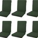 Outdoor Chair Cushions 20x20 Inch, Set of 6, Olive Green, 20" x 20" 6 Pack
