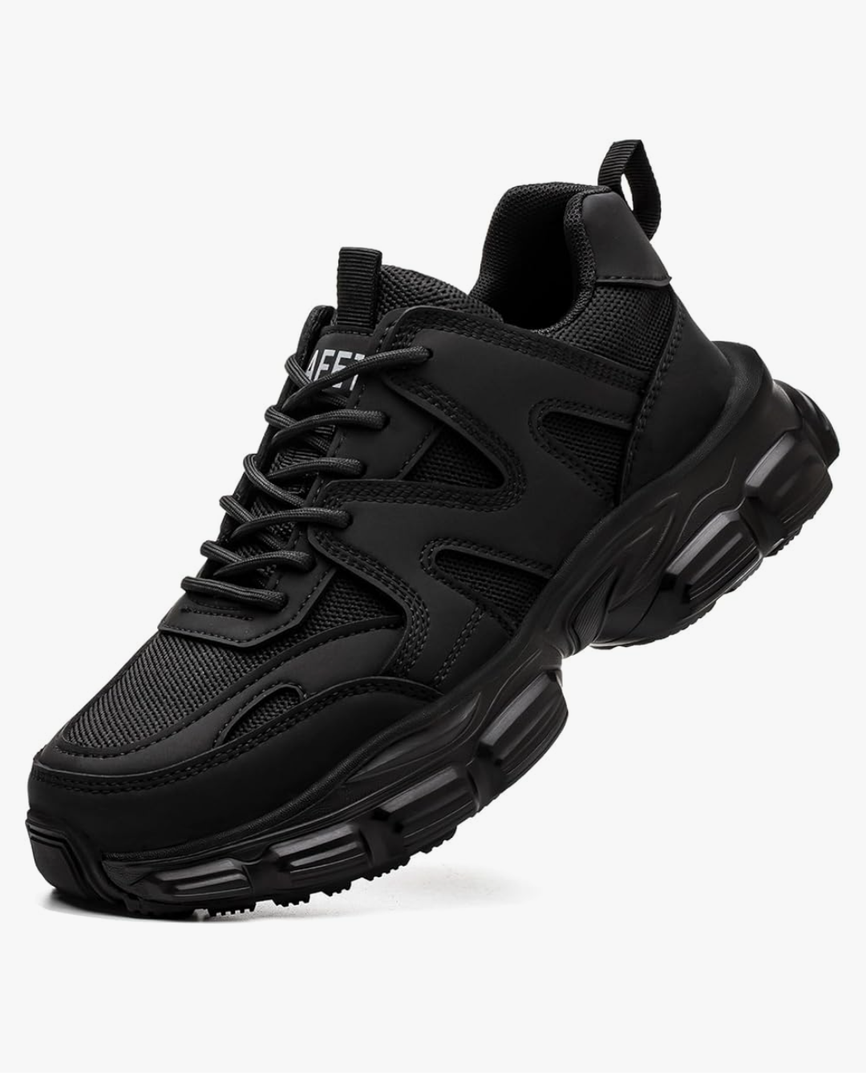 Hogent Steel Toe Shoes for Women Men Wide Non Slip Composite Work Sneakers Indestructible Comfortable Safety Tennis Shoes Lightweight Breathable Construction Sneakers Puncture Proof Ergonomic Design, Size 8