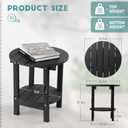 FUNBERRY Outdoor Adirondack Side Table, 2-Tier Patio End Tables, HDPE All Weather for Outside