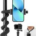 Taisioner Flex Mount Stroller Phone Holder Selfie Stick Gooseneck for Treadmill Bike Shopping Cart Boat Smartphone Suitable with GoPro Hero 12/11/10/9/8/7/6/5/4 AKASO Insta360