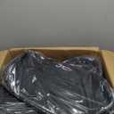 Boat Fenders 4 Pack 10 x 28 Inches Ribbed Center Hole Boat Fenders Bumpers for Docking, Comes with Ropes and Pump to Inflate (Obsidian Black)