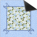 Coquette Blue Hydrangea Mahjong Mat 31.5" x 31.5",Blue and Green Floral Non-Slip Noise Reduction Mahjong Table Cover Accessories and Supplies for Dominoes Poker Card Board and Tile Games Gifts