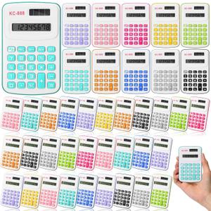 60 Pcs Pocket Size Mini Calculator Small Calculators Bulk Handheld Basic Calculator with Button Battery, 8 Digit Display Office Calculators for Home School Kids Teacher (Multicolor)