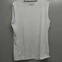 MIER Men's Workout Tank Tops UPF 50+ Swim Shirts Quick Dry Running Sleeveless UV Protection Muscle Tees (White) XL