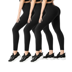 FULLSOFT 3 Pack Leggings for Women High Waisted Soft Black Yoga Pants for Workout Athletic Running Reg & Plus Size, S-M