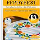 8.5"x11" Sticky Water Soluble Embroidery Printable Paper Stabilizer Medium Weight Self-Adhesive Fabric-Like for Print or Draw Patterns, Hand & Machine Embroidery (2) set of 2