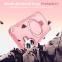 Compatible with iPhone 17 Case with Invisible Magnetic Kickstand [Compatible with MagSafe] [10-FT Military Drop Protection] Slim Hard Back Soft Edge Phone Cover 6.3 Inch, Pink