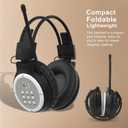 AM FM Radio Headphones, Personal Portable Radio Headset am/fm Digital with Best Reception for Jogging, Mowing, Cycling, Meeting, Powered by 2 AA Batteries (Not Included)