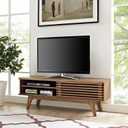 Modway Render 48" Mid-Century Modern Low Profile Media Console TV Stand, 48 Inch, Walnut