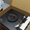 House of Marley Stir It Up Wireless Bluetooth Turntable - Sustainably Crafted Bamboo Record Player, Recycled Rewind Fabric, Superior Sound, Black