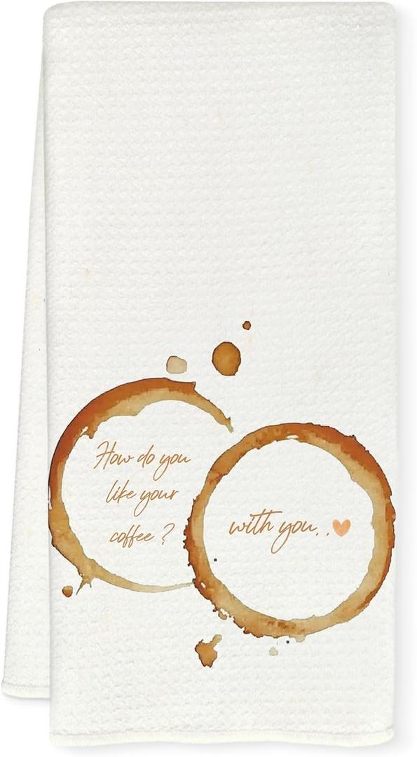 Coffee Gifts Kitchen Towels, Coffee Decorations for Cafe Bar, 16x24 Inch