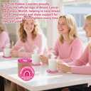 2 x 30PCS Breast Cancer Awareness Accessories - Pink Ribbon Awareness Cork Coaster Set, Breast Cancer Survivor Gifts Bulk Party Favors for Charity Events, Fundraisers, Community Gatherings