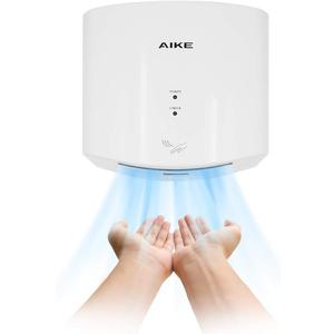AIKE Air Wiper Compact Hand Dryer 110V 1400W White (with 2 Pin Plug) Model AK2630