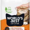 WORLD'S BEST CAT LITTER Low Tracking & Dust Control Multiple Cat Unscented 15-Pounds - Natural Ingredients, Quick Clumping, Flushable & Made in USA - Long-Lasting Odor Control & Easy Scooping