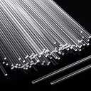 Vicenpal 120 Pcs 10 Inch Clear Acrylic Rods 1/8 Inch Diameter Acrylic Dowel Rods Round Plastic Strip Cake Topper Sticks for DIY Crafts Party Decorations Gardening