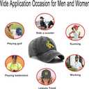 3 x Baseball Cap with Init ial Vintage Adjustable Sunflower Letter Sun Hat Fishing Hats,2025 Retirement Hat Giftss for Women Men