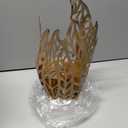 Huaxu Solar Lights Outdoor Decor Waterproof Metal Cracked Glass Globe with Copper Flame Effect, Table Decorations LED Lamp Gift for Garden Lovers Mom Women Patio Lawn Yard Pathway Outside