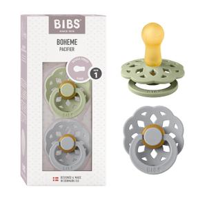 BIBS Pacifiers - Boheme Collection | BPA-Free Baby Pacifier | Made in Denmark | Set of 2 Sage/Cloud Color Premium Soothers | Size 0-6 Months BIBS Pacifiers - Boheme Collection | BPA-Free Baby Pacifier | Made in Denmark | Set of 2 Sage/Cloud Color Premium Soothers | Size 0-6 Months