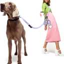 Hands Free Dog Leash, 8.2ft Multifunctional Crossbody Rope with Explosion-Proof Handle and Adjustable Training Hands Free Leash for Dogs Walking(Purple)