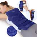REVIX Large Ice Pack for Back, 13 x 21 Reusable Gel Cold Pack for Full Back Coverage, Cold Compress Wrap for Shoulder, Hip, Leg Relief, Ideal for Fatigue, Muscle Soreness, and Daily Recovery, Navy