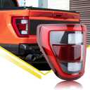 LED Tail Light Assembly Rear Lamps with Blind Spot for 2021 2022 2023 Ford F150 F-150 NL3Z-13405-E Black Appearance Pkg (Left Driver Side)