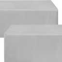 HolidayIdeas 2 Pack Fitted Table Clothes - 48 x 24 Inch - Silver Rectangle Tablecloths for 4 Foot Tables, Polyester Fabric Tablecloth for Parties, Birthday, Baby Shower, Trade Show, Wedding (4FT|2 Pack, Silver Grey)