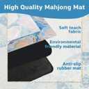 Pastel Blue Coastal Mahjong Mat for Table 31.5 X 31.5 in, Gifts for Mahjong Players, Preppy Beach Anti-Slip Table Cover Tablecloth for Poker Board Card Tile Game Dominoes
