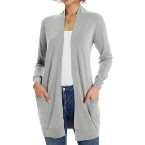 GRACE KARIN Women Lightweight Cardigan Sweaters with Pocket Long Sleeve Shrugs (XX-Large)