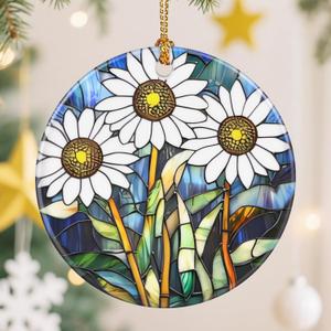 Birth Flower Christmas Ornament, Christmas Tree Ornaments, Keepsake Ornaments, Holiday Decor, Holiday or Xmas Gifts, Birthday Gifts, Flower Lovers Gift - Gift for People Born in April