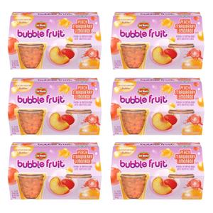 Del Monte Bubble Fruit Cup Snacks, Peach Strawberry Lemonade, 3.5 Oz, (Pack of 6, 24 Count Total), Best By: 10/01/2026