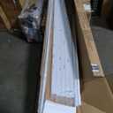 KEIKI Twin XL Size Metal Loft Bed Frame with Convertible Staircase, Built-in Storage Shelves & Wardrobe, Loft Bed with Solid Slat & Guardrail, No Box Spring Required, Easy Assembly, for Bedroom, White