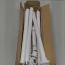 Mcrbeay Shower Curtain Rod, 1" Diameter Heavy Duty Tension Shower Rod, Non Slip Adjustable 28102 inch No Drilling Shower Curtain Rods Spring Tension For Bathroom, Shower Stall, No Rust, White