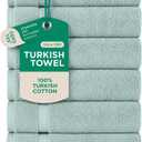 SALBAKOS 6-Piece 100% Turkish Cotton Hand Towels, 16x30 inch, Seafoam Green