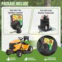 Ignition Switch 925-06119C with 2 Keys & Starter Solenoid Relay 725-06153A Kit Compatible with Cub Cadet XT1 XT2 LT42 LT46 LT50 LT54 / RZT/Z-Force/MTD/Troy-Bilt/Craftsman Riding Mowers