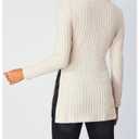 SOLY HUX Women's Long Sleeve Tops Casual Basic Turtle Neck Split Hem T-Shirts Fitted Tees White L (Beige, L)