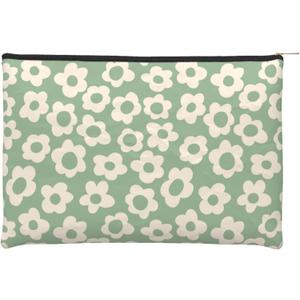 Flowers Silhouettes Cosmetic Bag Personalized Small Makeup Bag for Women Zipper Pouch Organizer Bags Gift Idea