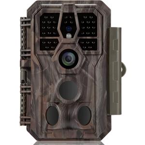 GardePro E5 Trail Camera (Non-Cellular, Non-WiFi), 48MP Photo & 1296P HD Video, 0.1s Trigger, 100ft No-Glow Night Vision, Motion Activated Wildlife Camera