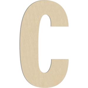 HILAZA 17 Inch Large Wooden Letter C, 1/4 in Thick Big Wood Letter for Wall Decor Crafts