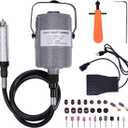 380W Flex Shaft Rotary Tool with Stepless Speed Foot Pedal, Multi-Function Metal Hanging Grinder Carver Kit - Ideal for Carving, Buffing, Drilling, Polishing, Sanding, Cutting- Includes DIY Accessorie