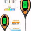2026 4 in 1 Soil Meter, Test Moisture/PH/Light/Temperature, Soil Tester for Garden, Lawn, Indoor, Outdoor Planting1 * 9V Battery Needed